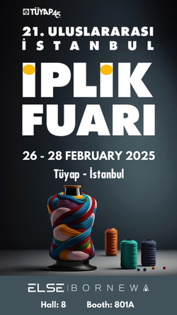 We are in TÜYAP İSTANBUL YARN Exhibition on 26 – 28 FEBRUARY 2025 at booth Hall 8 – 801A with latest product profile of Bornewa