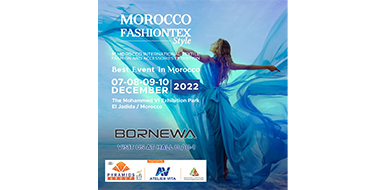 Bornewa geri dönüşüm iplik ve kumaş markamızla 07 -10 Aralık 2022 tarihlerinde MOROCCO FASHIONTEX Fuarında Hall B  B/1 nolu stanttayız.